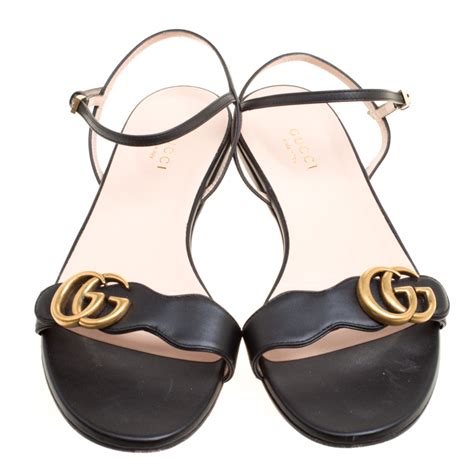 gucci marmont double g sandals|gucci marmont ankle strap sandals.